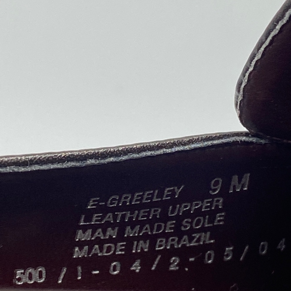 Etienne Aigner Brown Leather Dress Shoes Size 9M Slip-On Heels E-Greeley Brazil - Picture 12 of 14